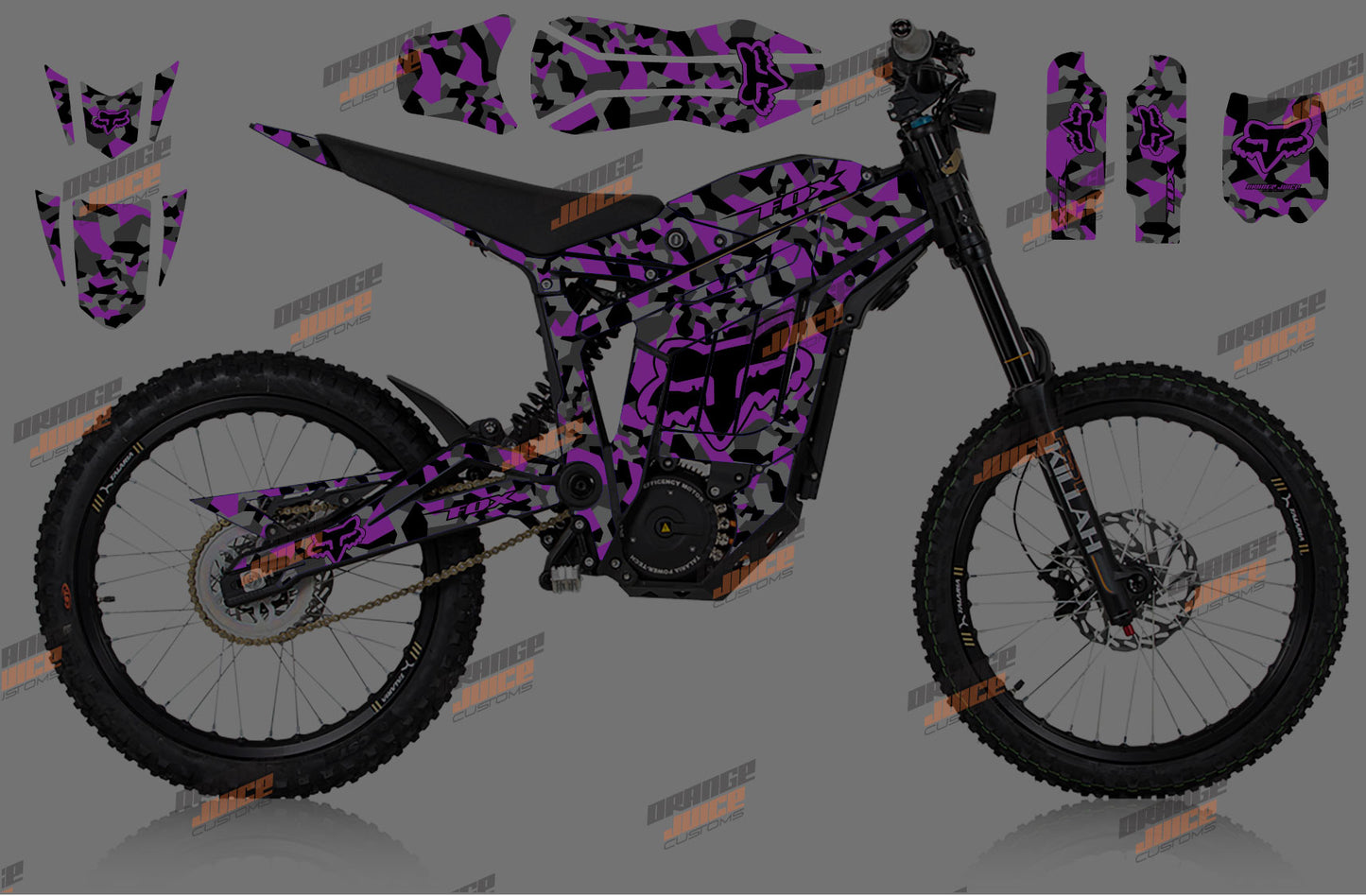 Talaria Sting - Fox Camo Graphics kit (Purple)
