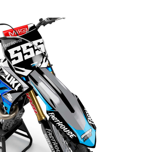 Suzuki Warden graphics kit - Gray - front