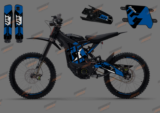 Extended Sur Ron OEM Graphics kit (Anodised Blue)