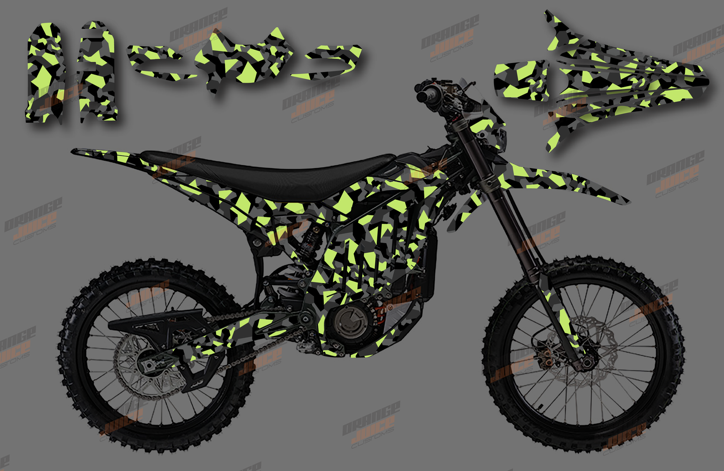 Sur Ron Ultra Bee - Camo Graphics kit (Fluro)