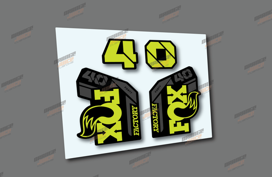 Fox 40's Style Fork Decals - Fluro