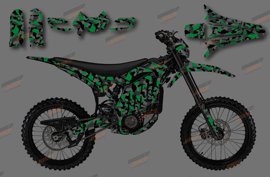 Sur Ron Ultra Bee - Camo Graphics kit (Green)