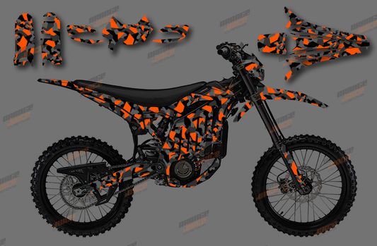 Sur Ron Ultra Bee - Camo Graphics kit (Orange)