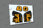 Fox 40's Style Fork Decals - Orange
