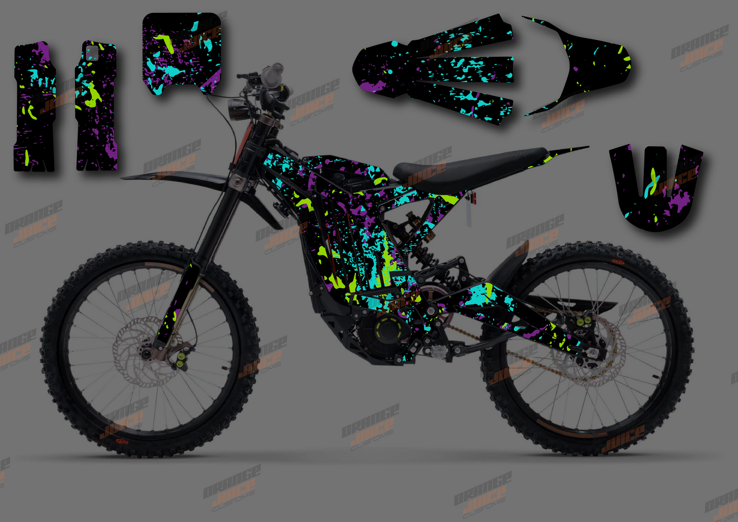 Sur Ron LBX - Paint Splatter Graphics kit