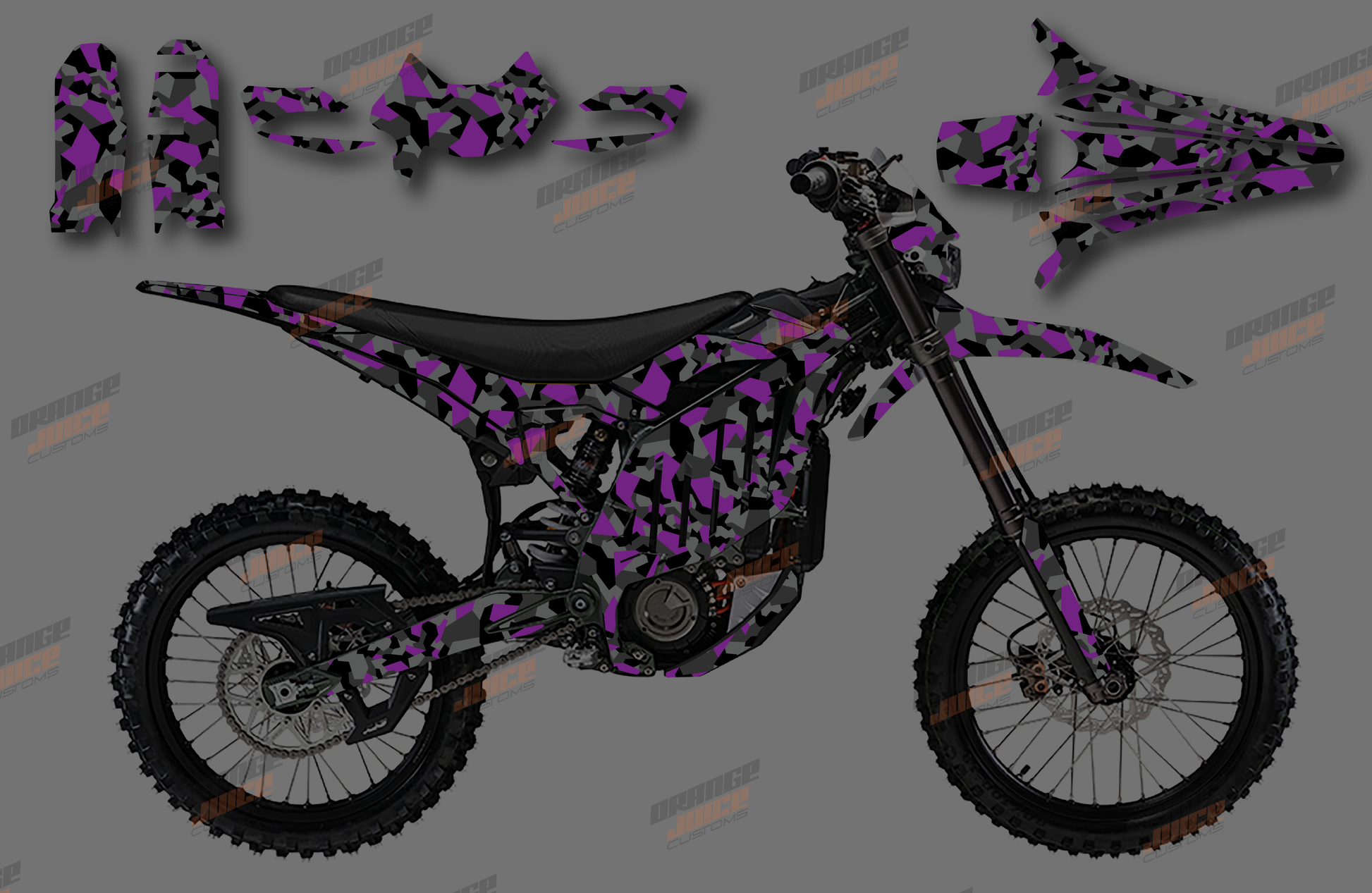 Sur Ron Ultra Bee Camo Graphics kit (Purple)