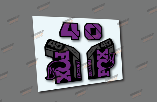 Fox 40's Style Fork Decals - Purple