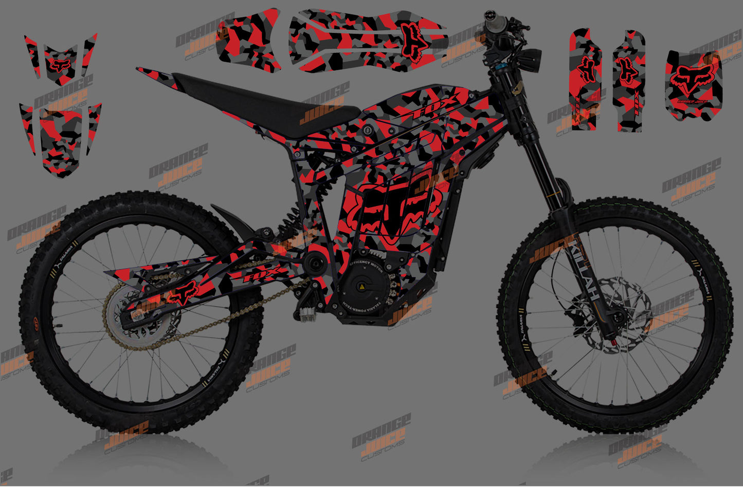 Talaria Sting - Fox Camo Graphics kit (Red)