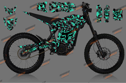 Talaria Sting - Fox Camo Graphics kit (Teal)