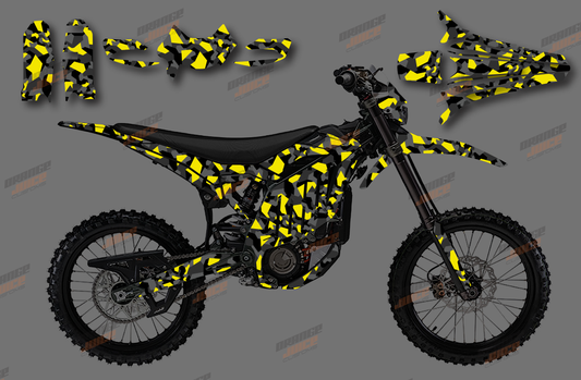 Sur Ron Ultra Bee - Camo Graphics kit (Yellow)