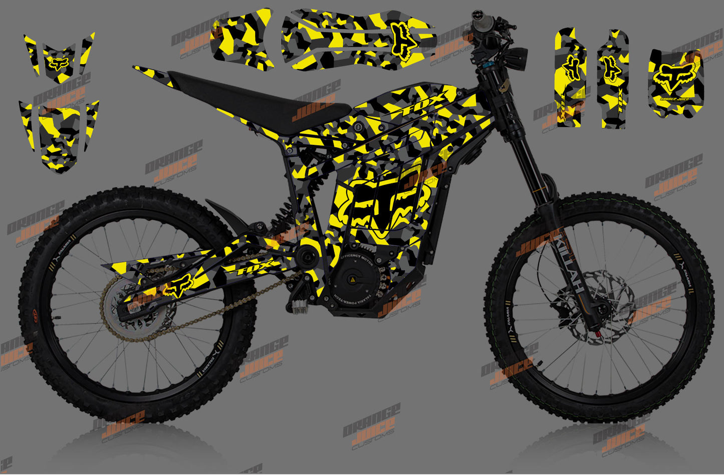 Talaria Sting - Fox Camo Graphics kit (Yellow)