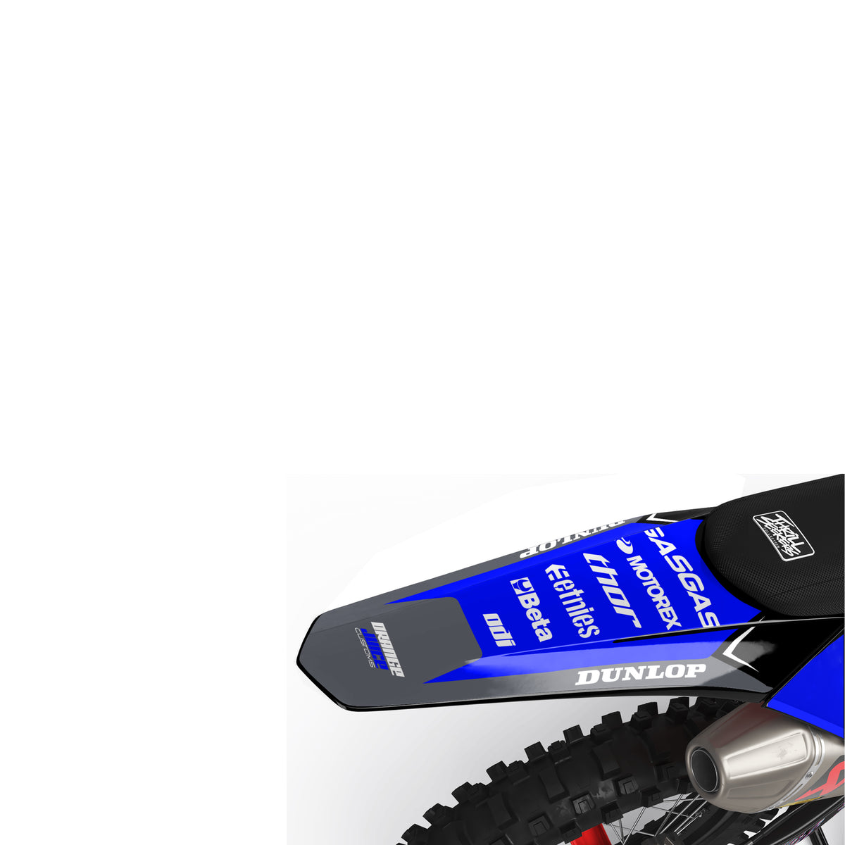 GasGas Flamo graphics kit - Blue - rear