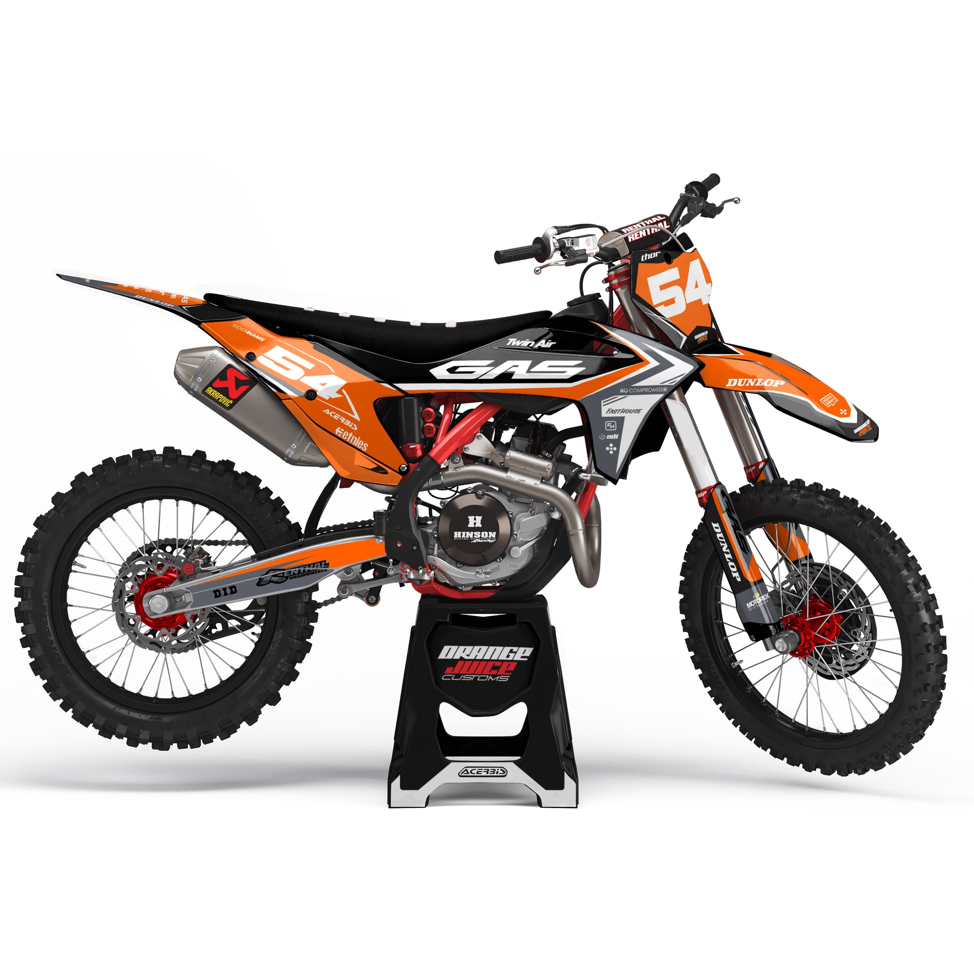 GasGas Flamo graphics kit - Orange - side