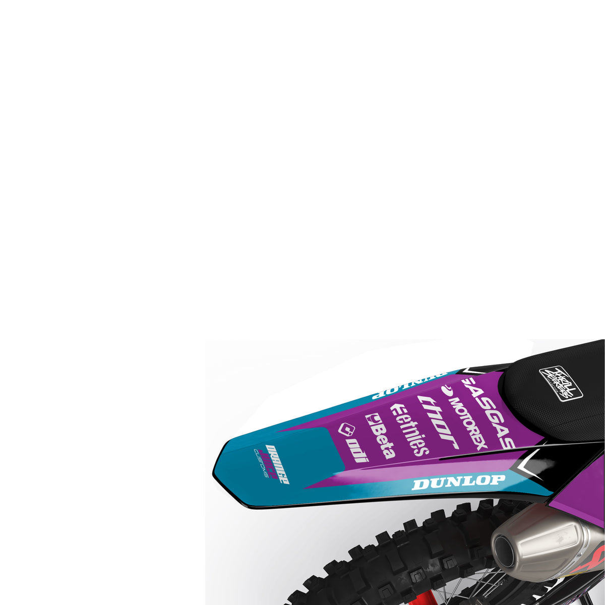 GasGas Flamo graphics kit - Purple - rear