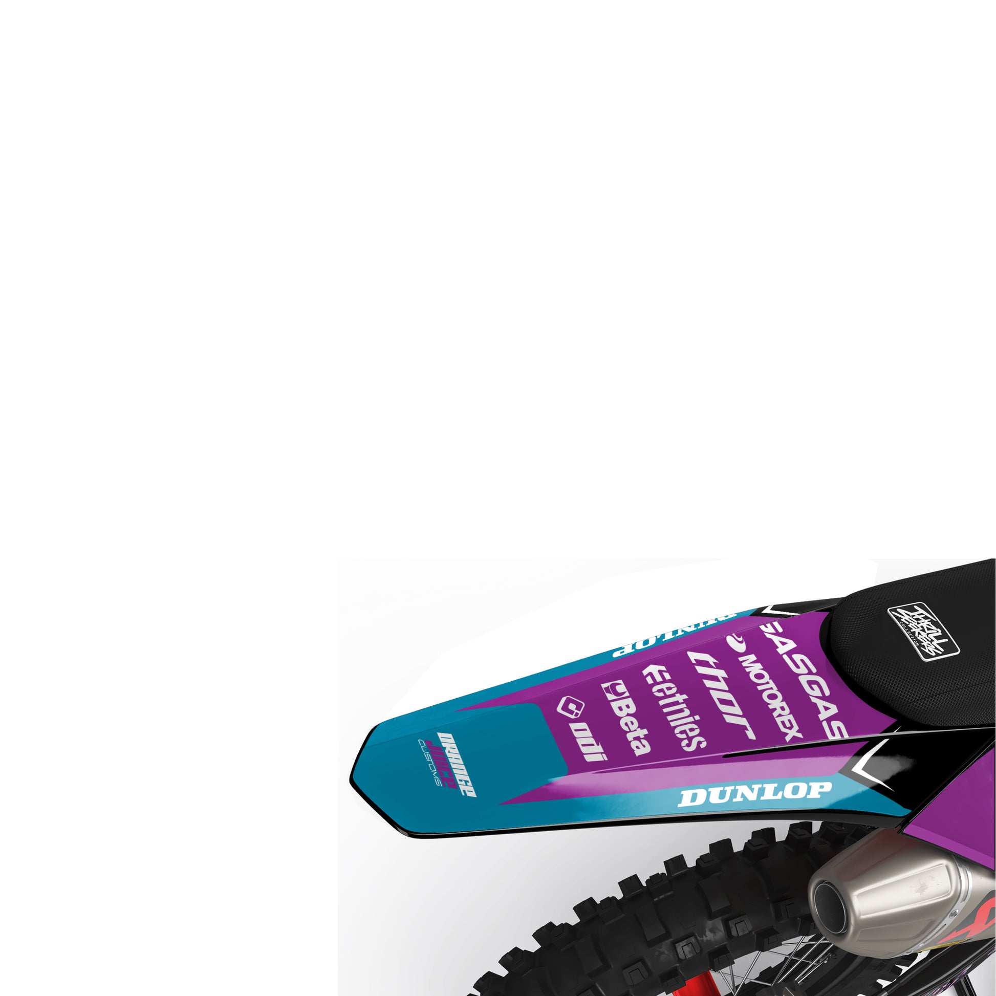 GasGas Flamo graphics kit - Purple - rear