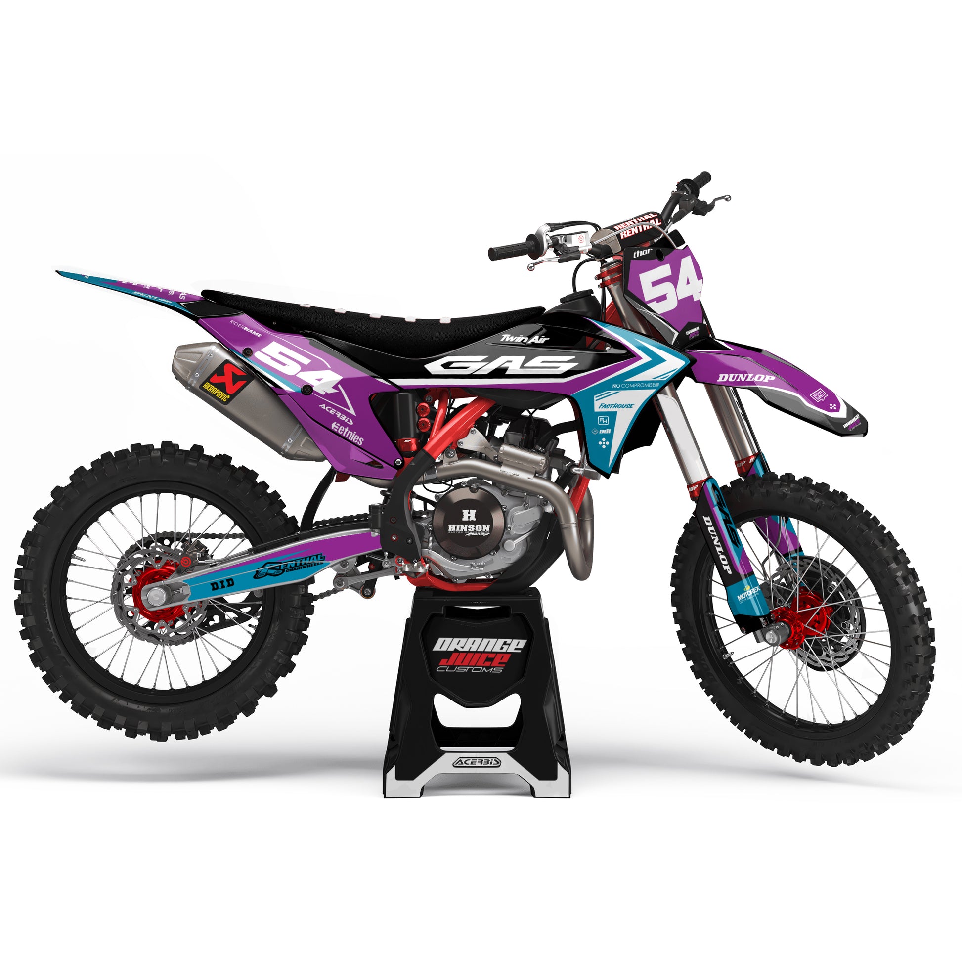 GasGas Flamo graphics kit - Purple - side