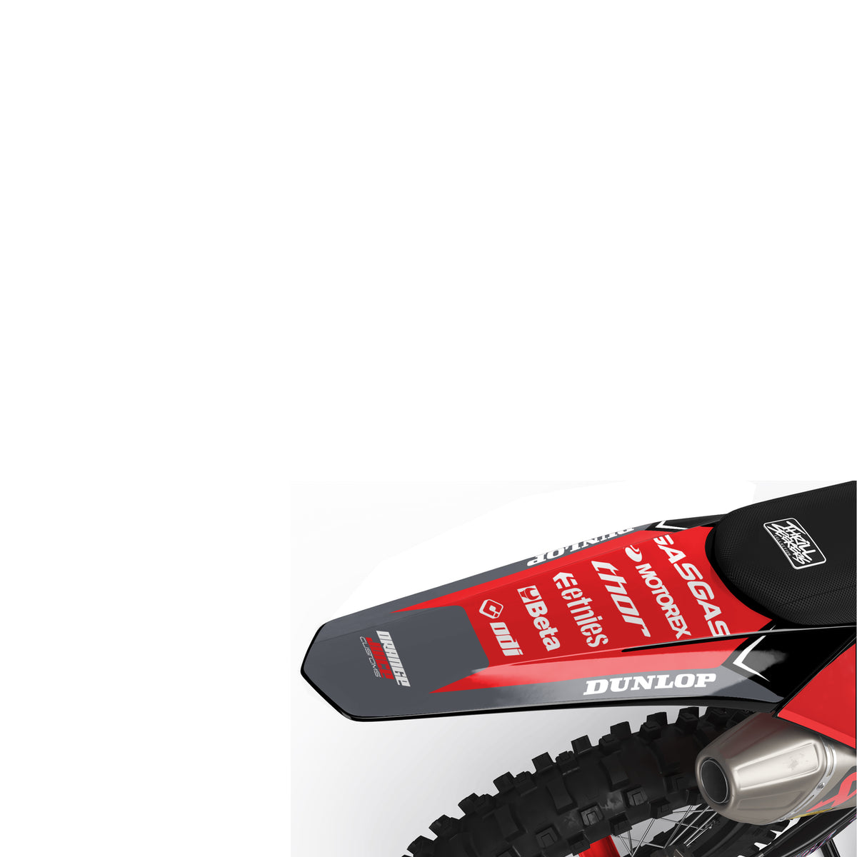 GasGas Flamo graphics kit - Red - rear
