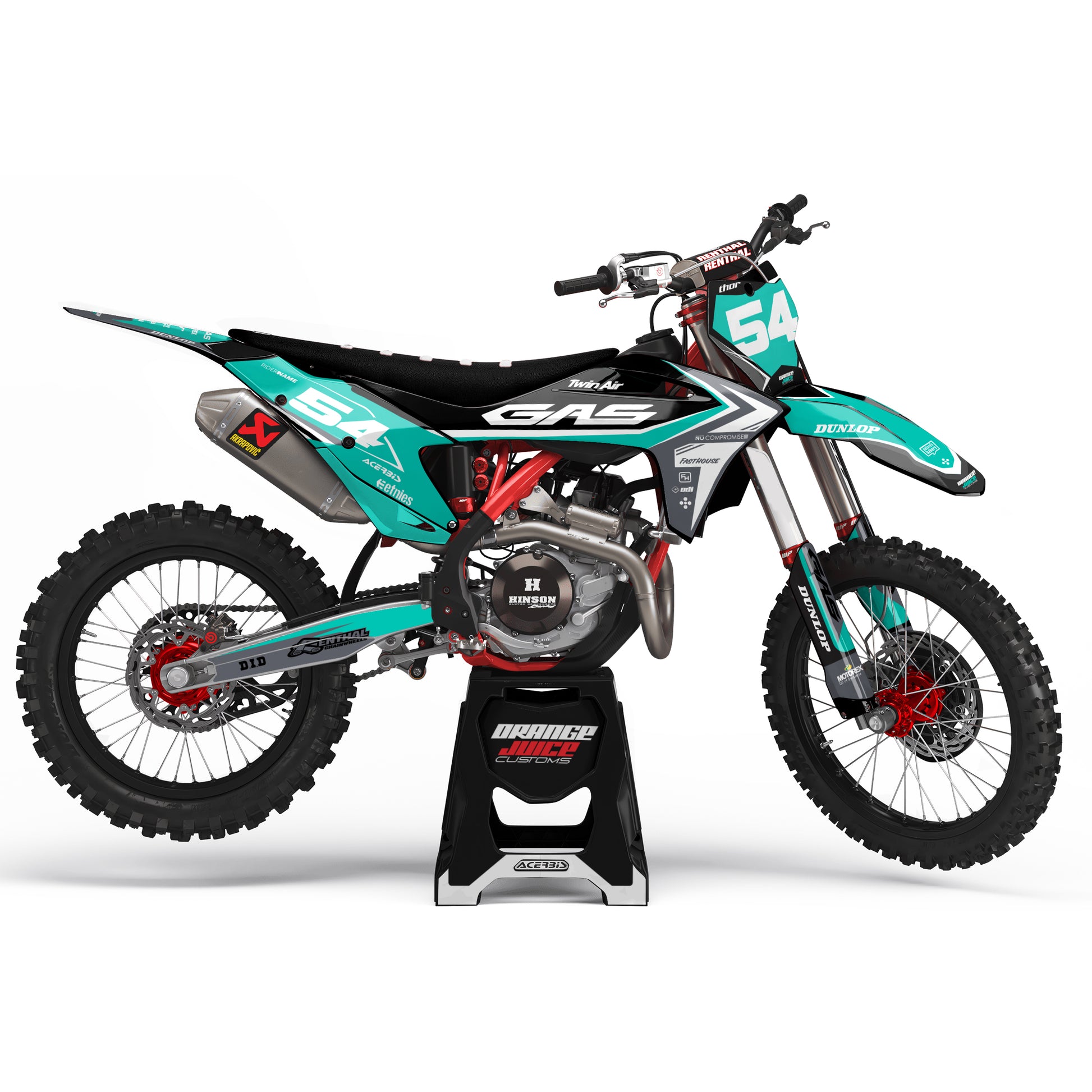 GasGas Flamo graphics kit - Turquoise - side