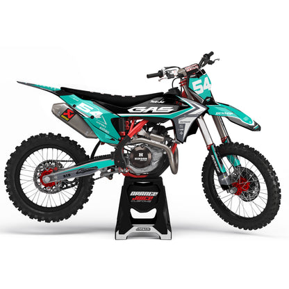 GasGas Flamo graphics kit - Turquoise - side