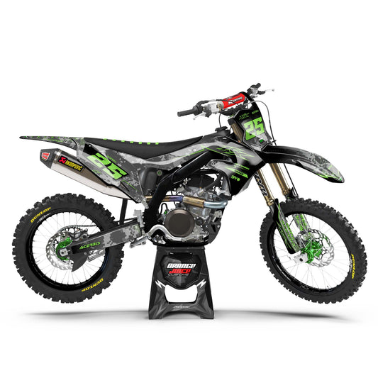 Kawasaki Glitch graphics kit - Green - side