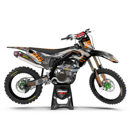 Kawasaki Glitch graphics kit - Orange - side