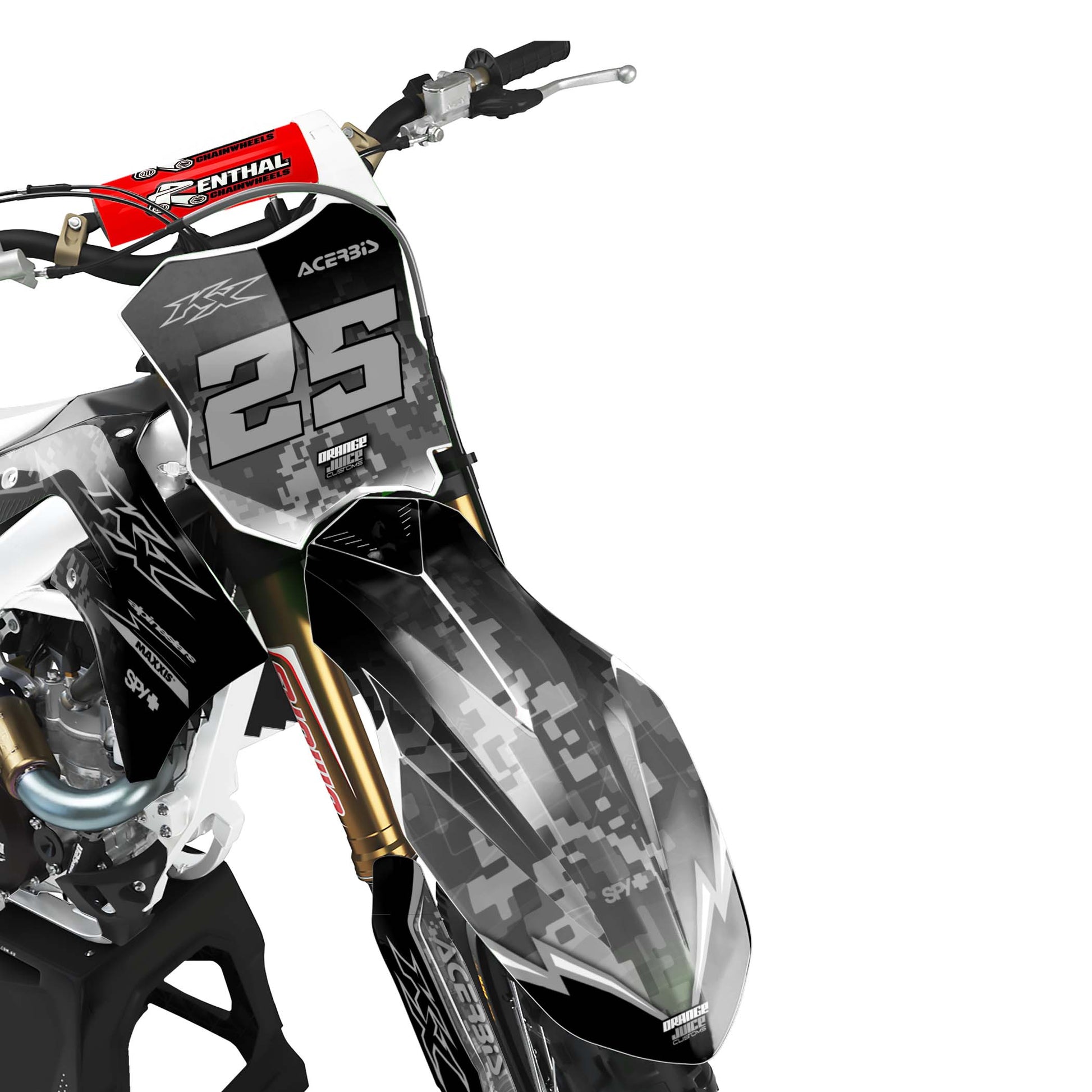 Kawasaki Glitch graphics kit - Smoke - front