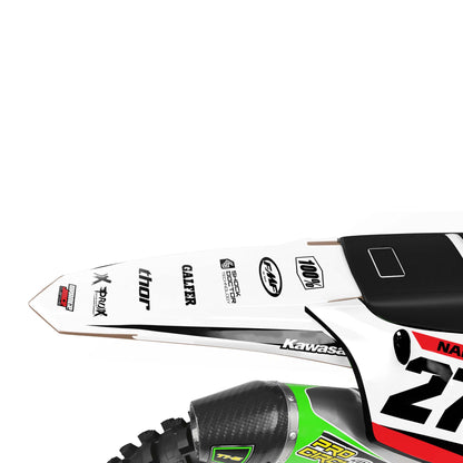 Kawasaki Pounty graphics kit - Red - rear