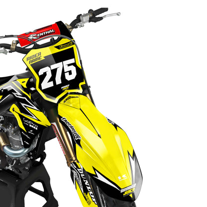 Kawasaki Pounty graphics kit - Yellow - front