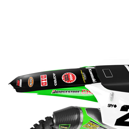 Kawasaki Ricky graphics kit - Green - rear