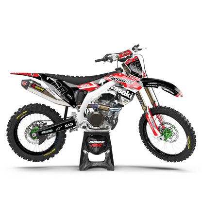 Kawasaki Ricky graphics kit - Red - side