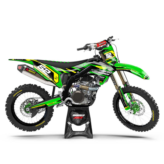 Kawasaki Warrior graphics kit - Green - side