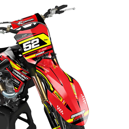 Kawasaki Warrior graphics kit - Red - front
