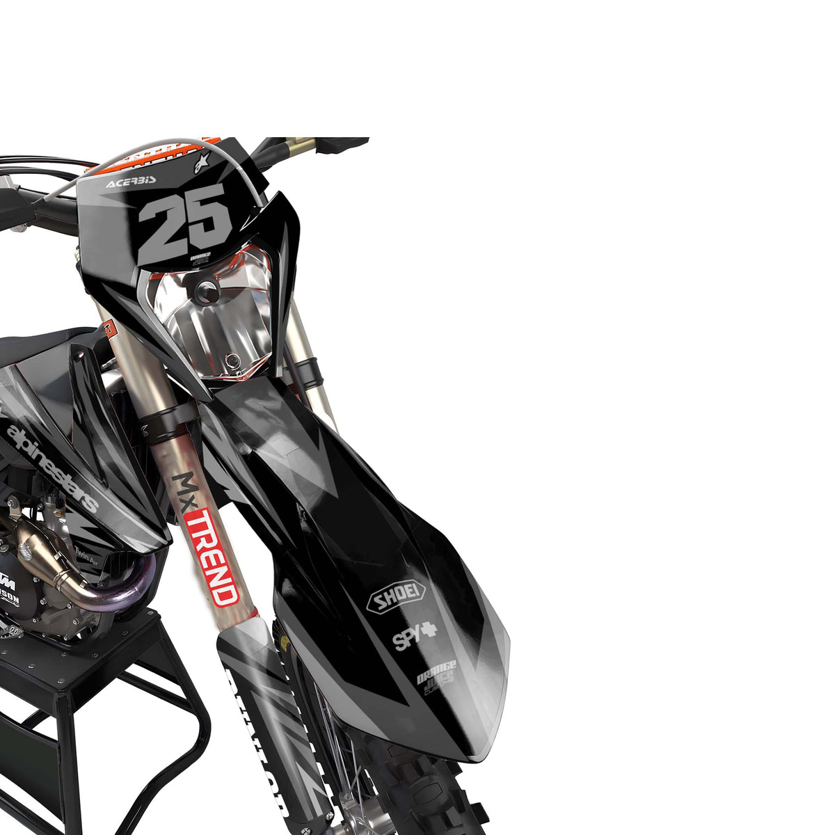 KTM Avenger graphics kit - Grey - front headlight