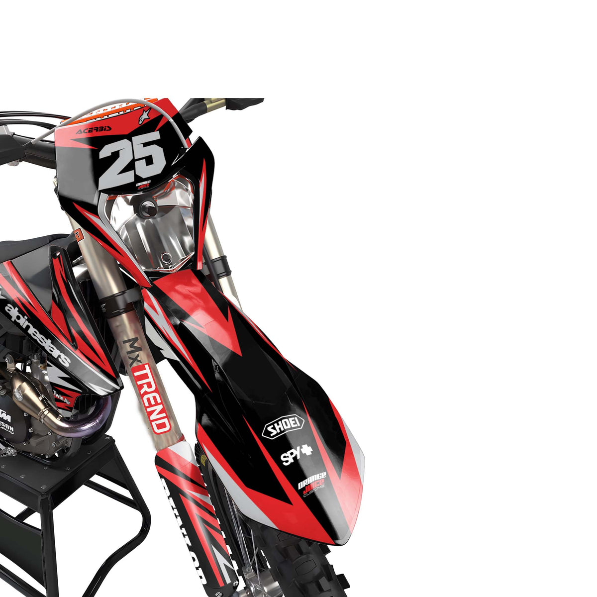 KTM Avenger graphics kit - Red - front headlight