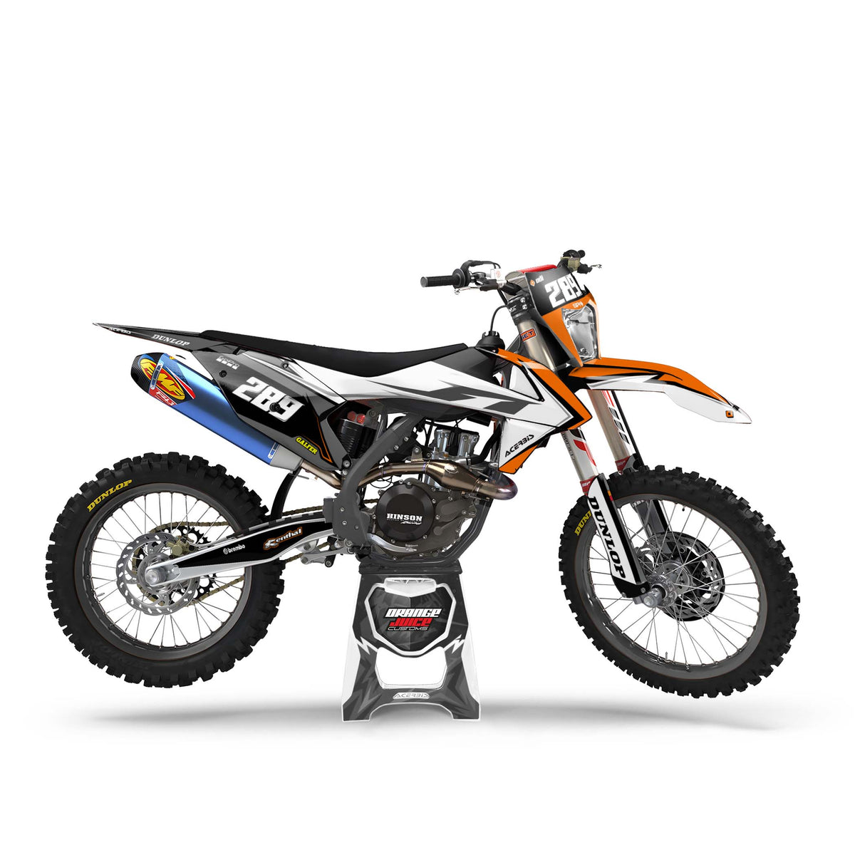 KTM Desire graphics kit - Orange - side headlight