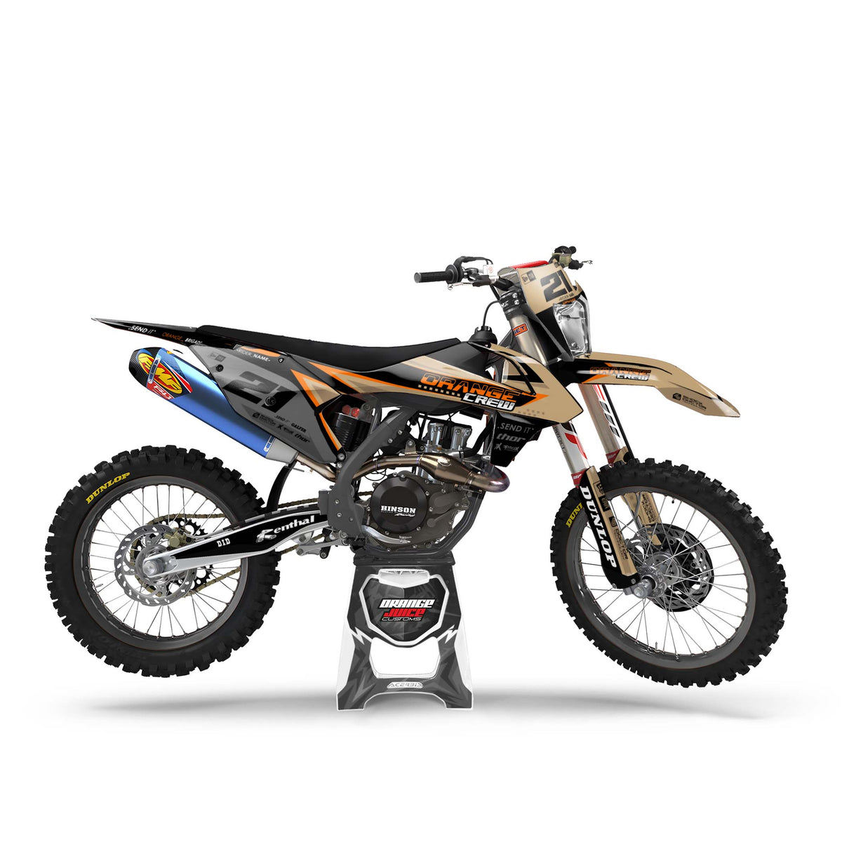 KTM Drago graphics kit - Brown - side headlight