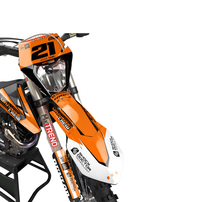 KTM Drago graphics kit - Orange - front headlight