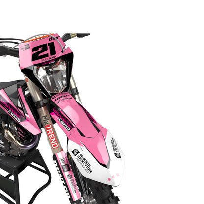 KTM Drago graphics kit - Pink - front headlight