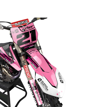 KTM Drago graphics kit - Pink - front MX