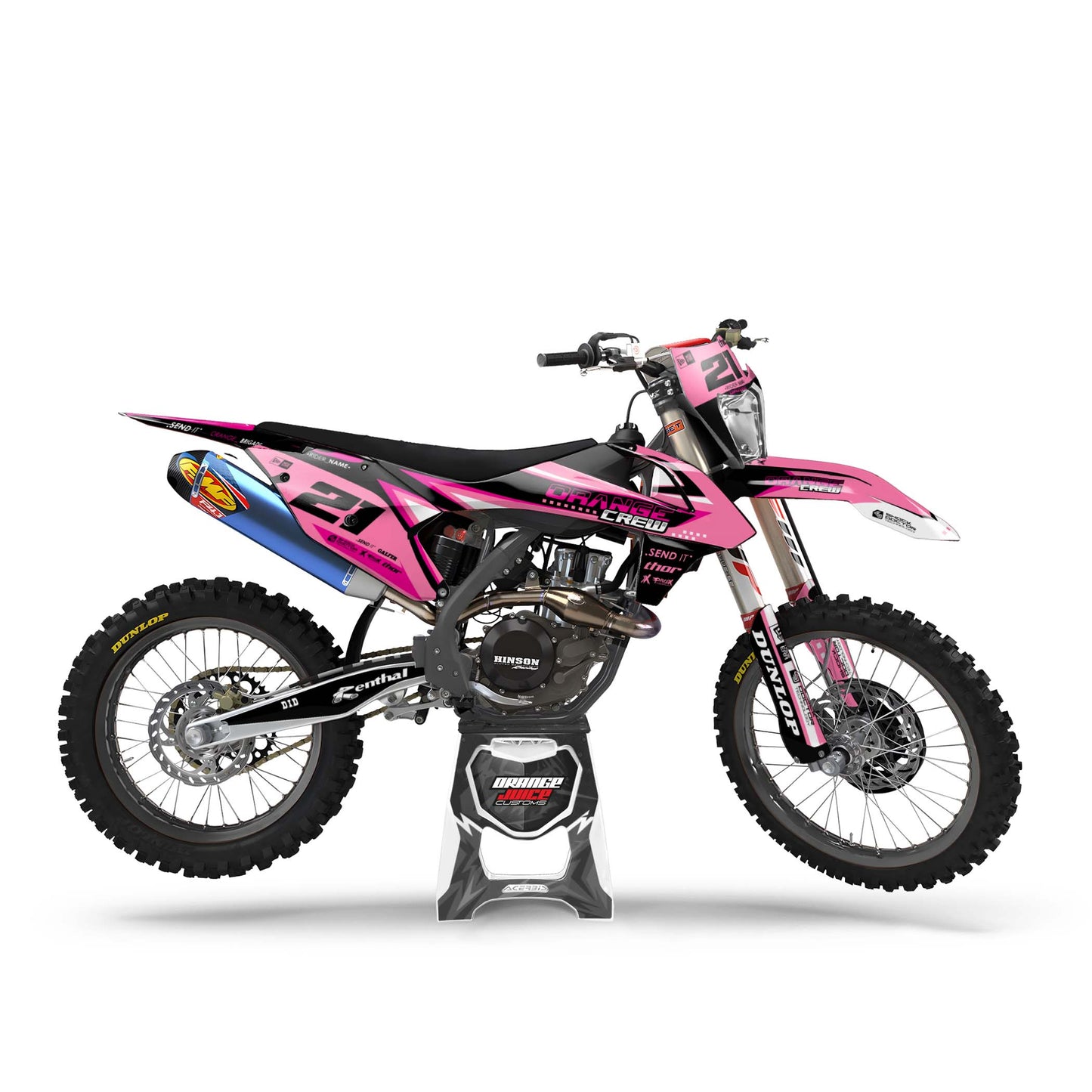KTM Drago graphics kit - Pink - side headlight