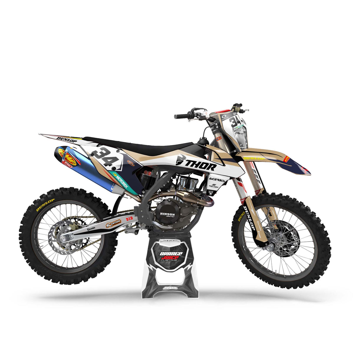KTM Forger graphics kit - Brown - side headlight