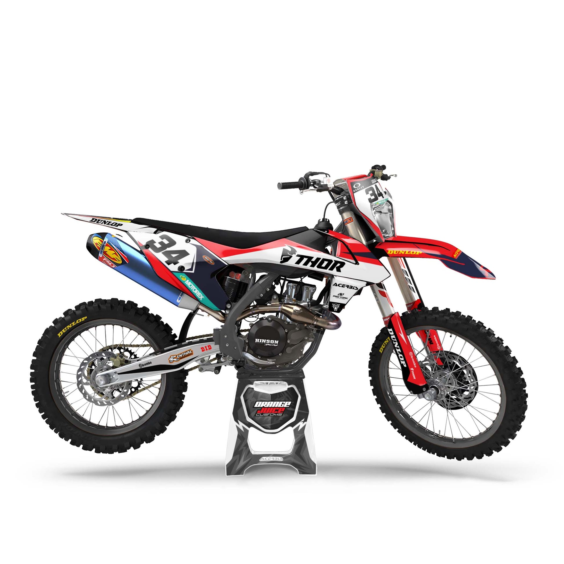 KTM Forger graphics kit - Red - side headlight
