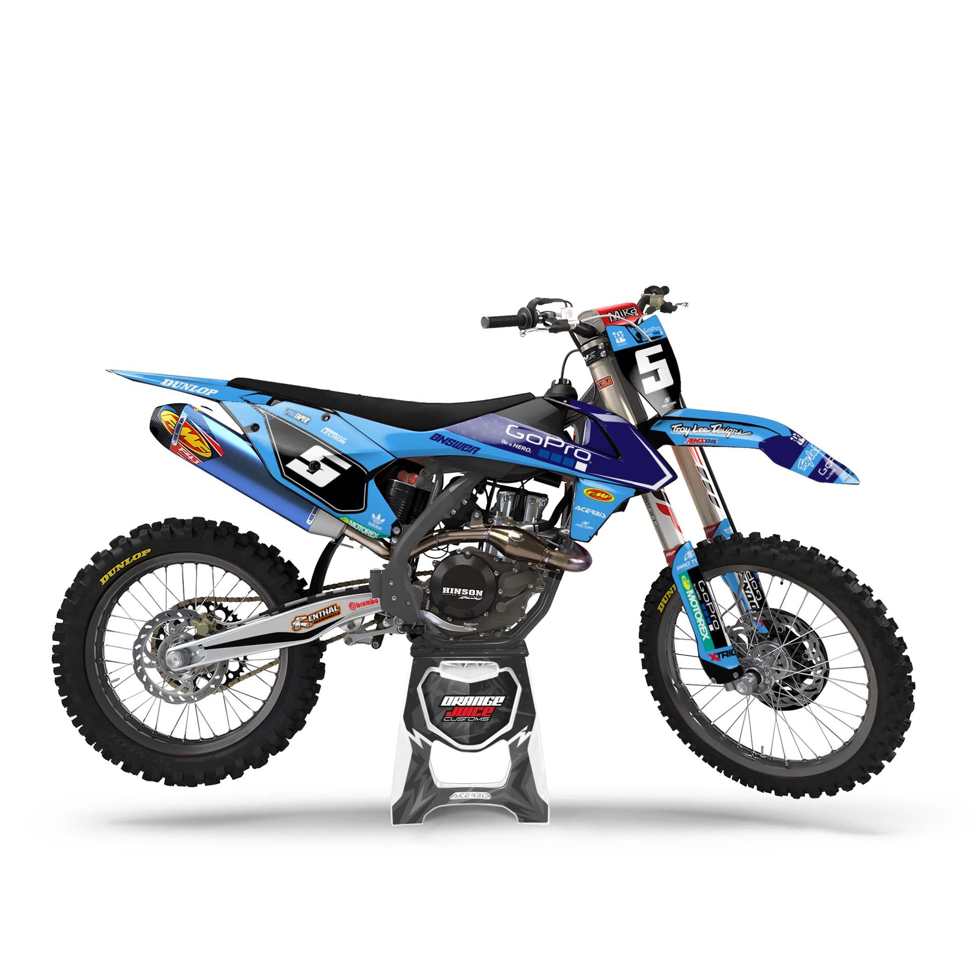 KTM Octane graphics kit - Blue - side MX