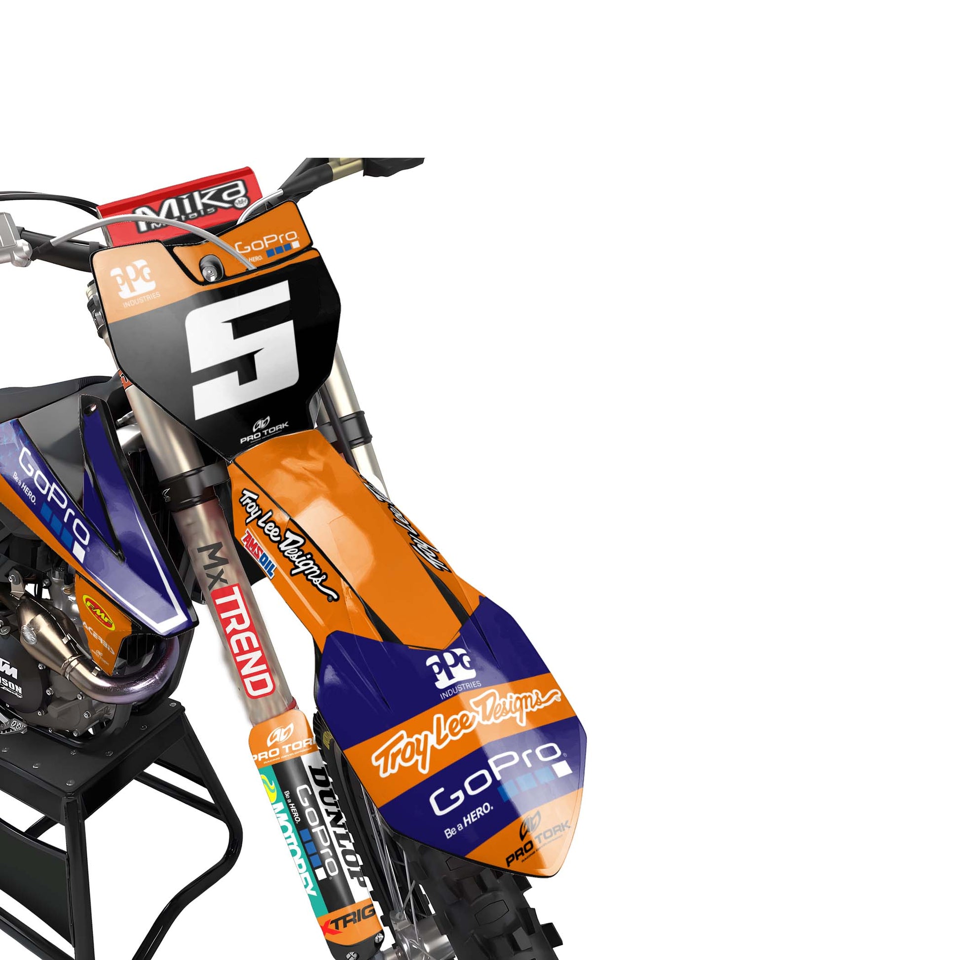 KTM Octane graphics kit - Orange - front MX
