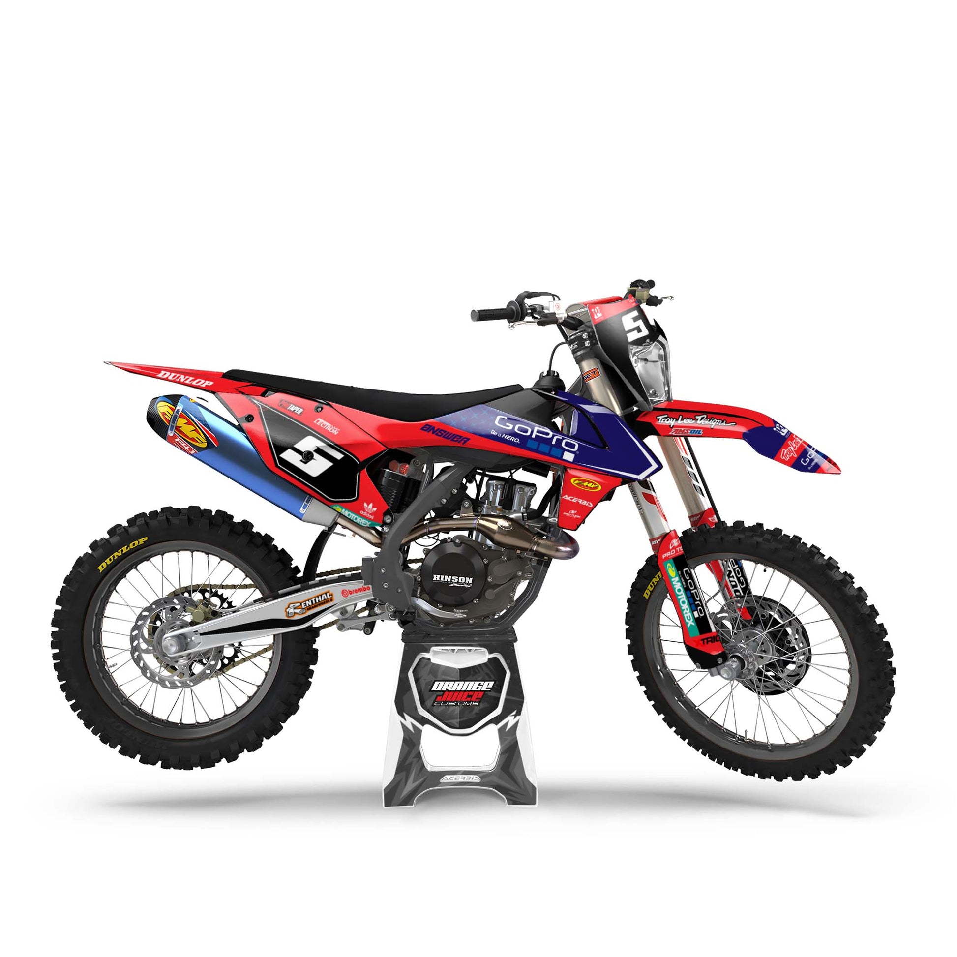 KTM Octane graphics kit - Red - side headlight