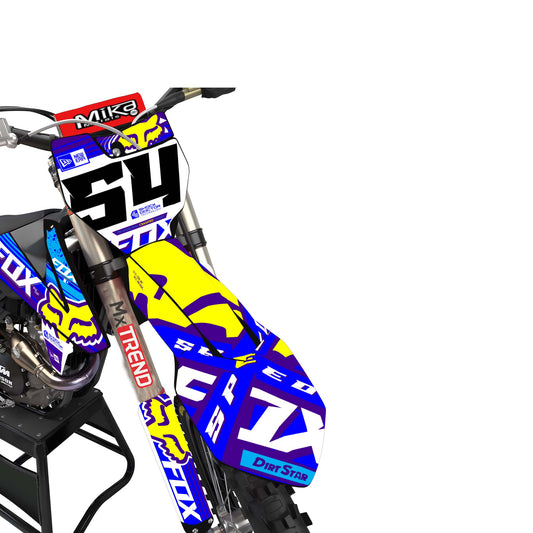 KTM Slider graphics kit - Blue - front MX