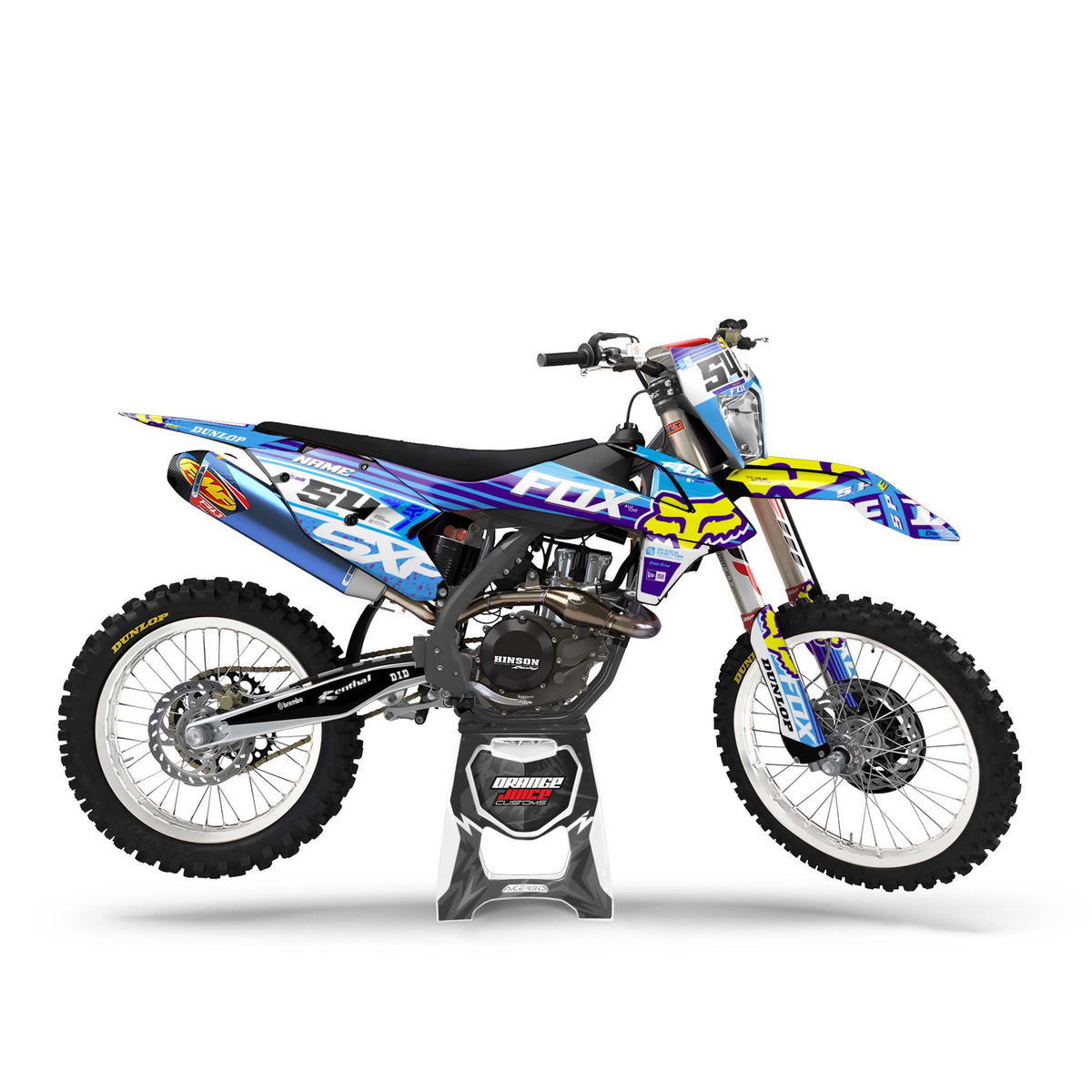 KTM Slider graphics kit - Light Blue - side headlight