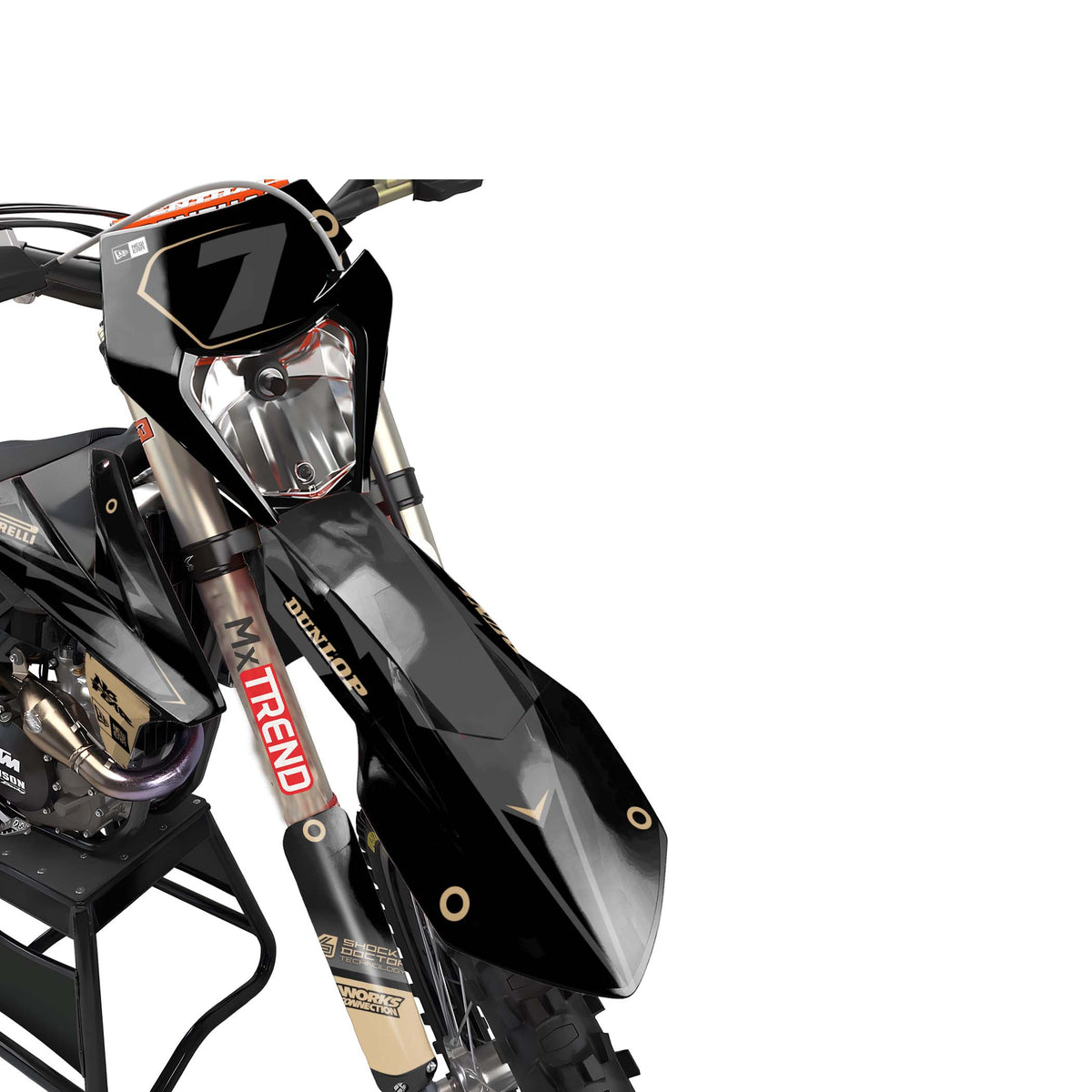 KTM Ultimate graphics kit - Brown - front headlight