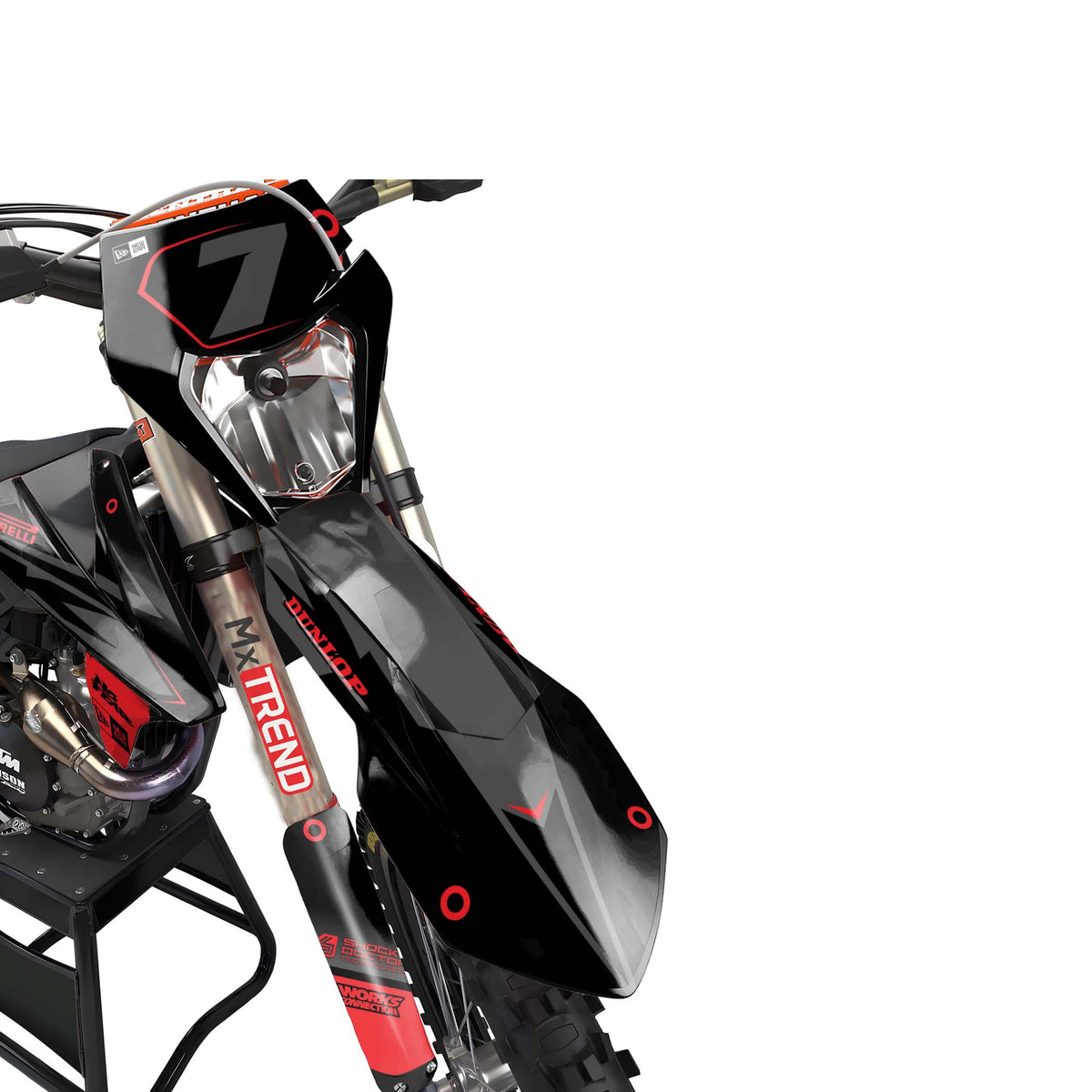 KTM Ultimate graphics kit - Red - front headlight