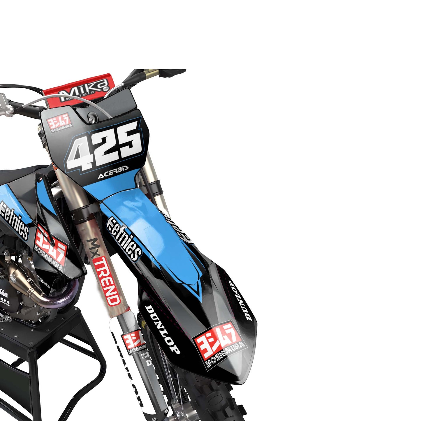 KTM Vivid graphics kit - Blue - front MX